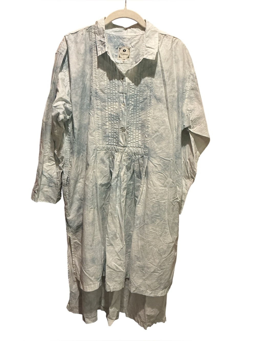 NAMSAR Tye Dye Women’s High/ Low Button Down Dress